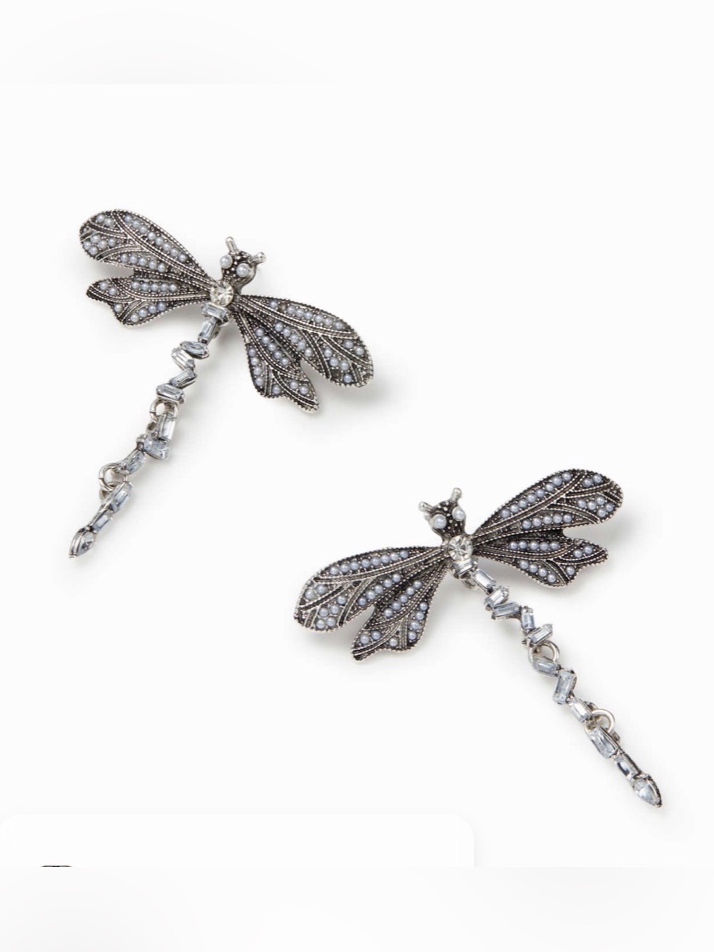 NWT ⚜️🩶⚜️ ZARA Gorgeous Dragonfly Statement Earrings
